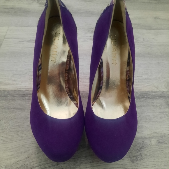 Purple Suede Heels - Picture 2 of 8